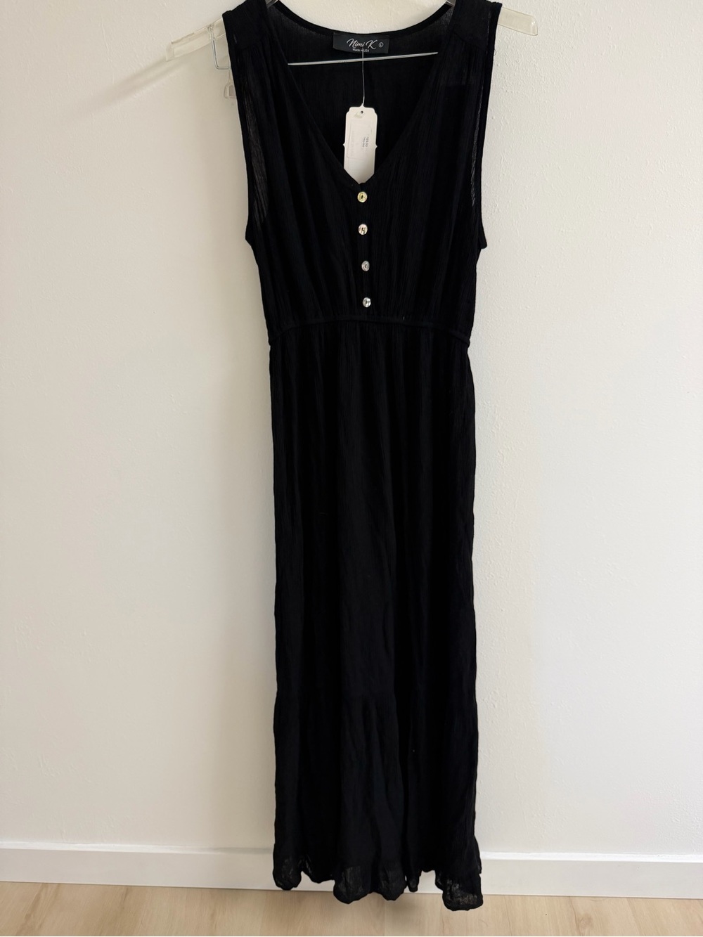 NWT Black sleeveless Maxi Dress